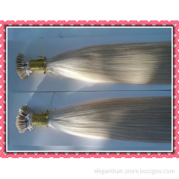 Premium Quality 100% Human Hair Real Remy Hair Extension Pre-Bonded Hair Extension I-Tip 20"1.0g Per Strand Color 60#